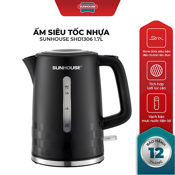 Ấm Siêu Tốc Sunhouse SHD1306 (1.7 Lít) - Hàng Chính Hãng