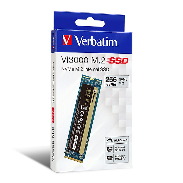 Ổ cứng Verbatim SSD NVMe M.2 256GB (Vi3000) – Hàng chính hãng