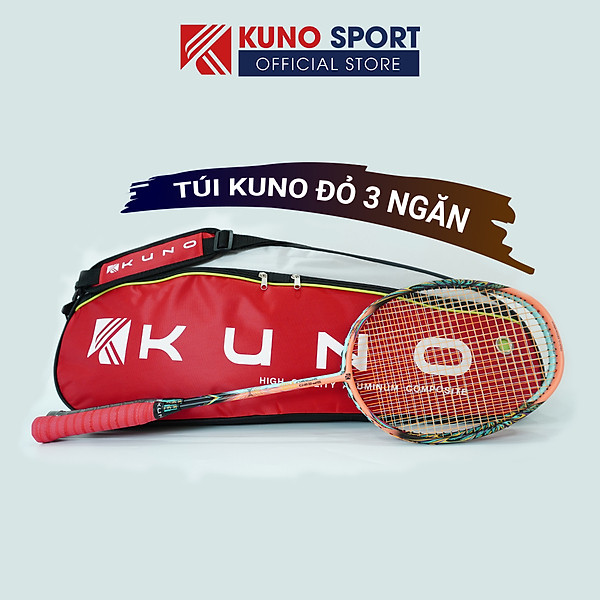 Túi Đựng Vợt Cầu Lông KUNO 3 Ngăn Sức Chứa Lớn 1 Quai Khoác Đường Nét Bền Đẹp - Túi GY05