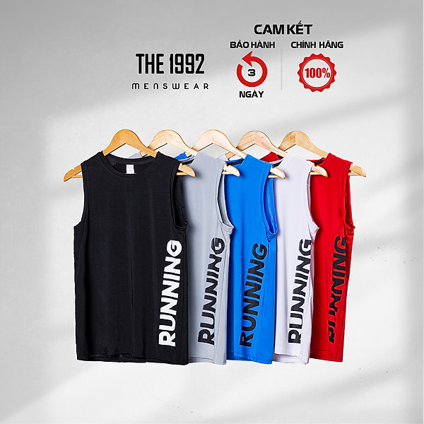 Áo ba lỗ nam THE 1992 Áo tanktop sát nách nam RUNNING