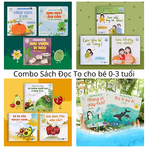 Combo 11 Cuốn SÁCH ĐỌC TO Cho Bé 0-3 tuổi – Truyện Tranh Cho Trẻ Em Tập Nói Phát triển Tư duy, Ngôn ngữ