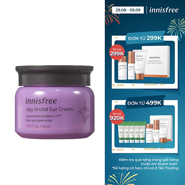 Kem Dưỡng Da Quanh Mắt Chống Lão Hóa Hoa Lan Tím Innisfree Jeju Orchid Eye Cream 30Ml