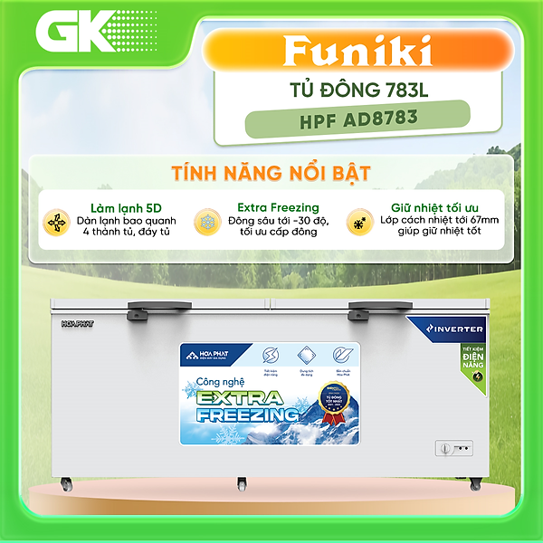 HPF AD8783 - TỦ ĐÔNG FUNIKI HPF AD8783 - Hàng Chính Hãng - Chỉ Giao Hồ Chí Minh