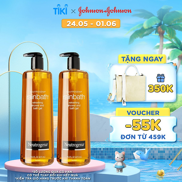 Bộ 2 chai Sữa tắm dạng gel Neutrogena Rainbath Original refreshing shower and bath gel 473ml/chai