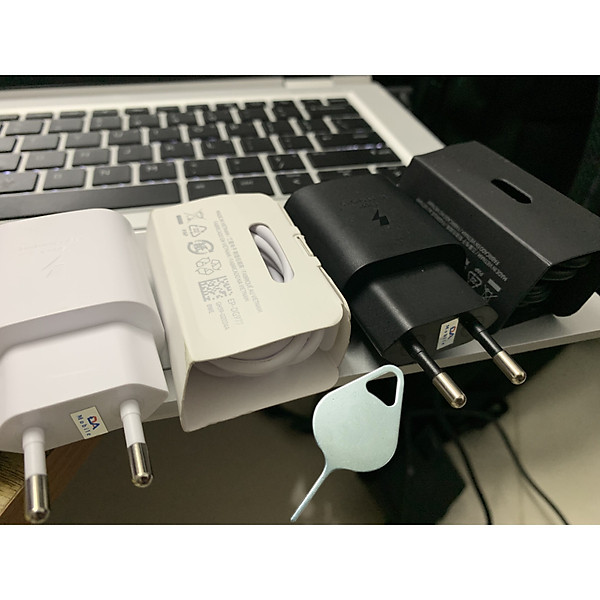 Bộ Adapter S20, Note 10 25W sạc siêu nhanh + cable USB-C dành cho điện thoại Samsung S10, S20, Ipad, Iphone
