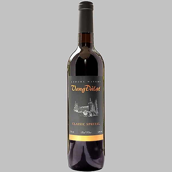 Rượu Vang Đỏ Đà Lạt Ladofoods Classic Special Red Wine 750ml 12% - Không Kèm Hộp