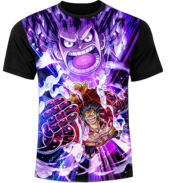 Áo One Piece Luffy Gear 4 mới, áo đẹp cho FAN Luffy Mũ Rơm One Piece, Size từ 25kg-94kg