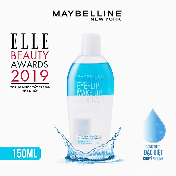 Nước Tẩy Trang Mắt Và Môi Chuyên Dụng 2 lớp Maybelline New York Eye & Lip Makeup Remover 150ml