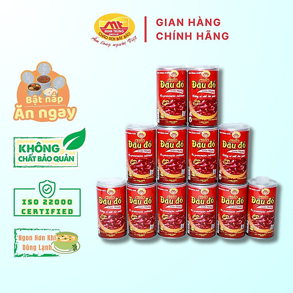 Cháo Đậu Đỏ Minh Trung 12 lon