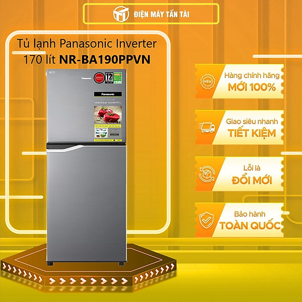 Tủ lạnh Panasonic NR-BA190PPVN - Hàng Chính Hãng - Giao toàn quốc