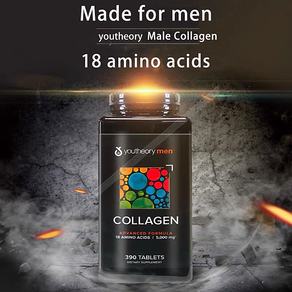 Collagen Cho Nam Youtheory Mỹ Chứa Collagen, Vitamin C, Biotin… Tạo Sức Khỏe Từ Bên Trong Cho Da, Tóc, Móng, Sụn, Gân, Dây Chằng, Khớp, Tim Mạch Và Tăng Hệ Miễn Dịch