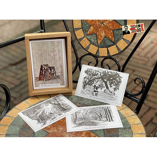 27 tấm postcard Vì Tình Yêu Hà Nội - Martín Rama - hoạ sĩ Đặng Viết Lộc - Tri Thức Trẻ Books