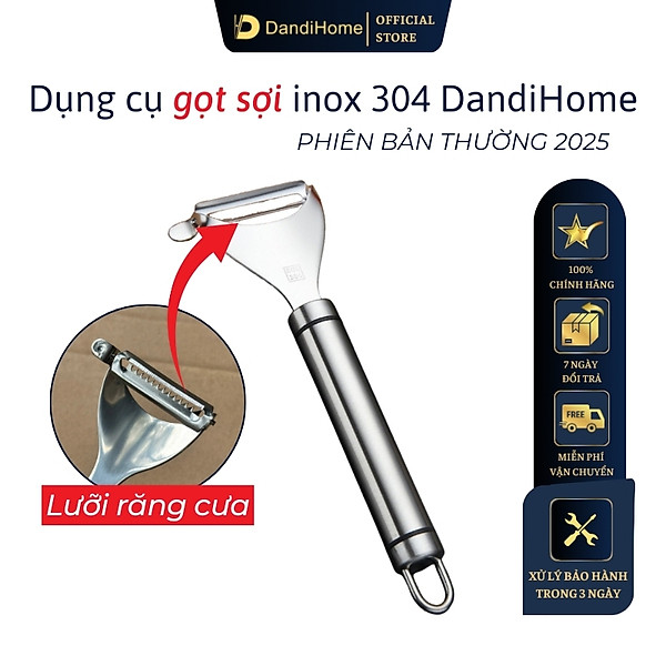 Dụng cụ gọt vỏ, nạo sợi inox 304 DandiHome cao cấp