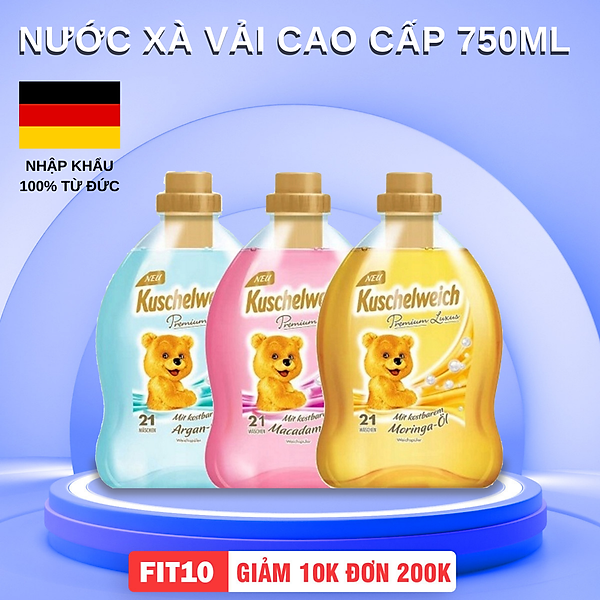 Nước xả làm mềm vải cao cấp Kuschelweich bé yêu chai 750ml