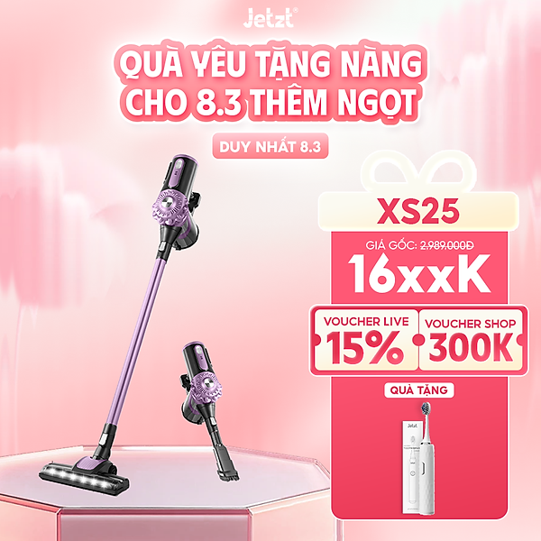 Máy hút bụi cầm tay không dây JETZT XS25, hàng chính hãng
