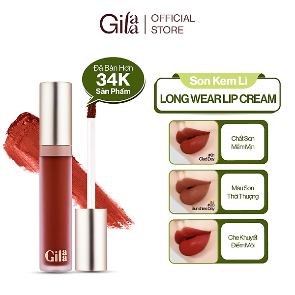 Son Kem Lì Gilaa Long Wear Lip Cream Full Size (5G)