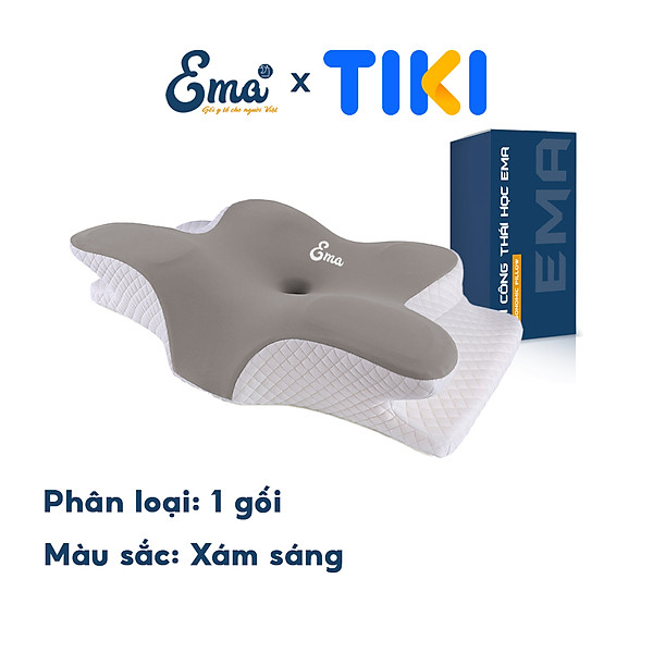Gối công thái học EMA thế hệ thứ 2 - Chống đau cổ vai ngáy, chống ngủ ngáy, hỗ trợ ngủ nhanh
