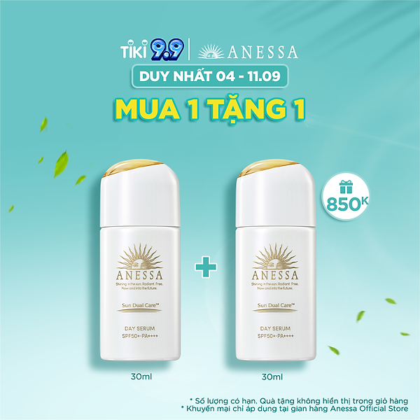 Serum Chống Nắng Dưỡng Da Nâng Tông Anessa Anessa Sun Dual Care Spf50+ Pa++++ 30Ml