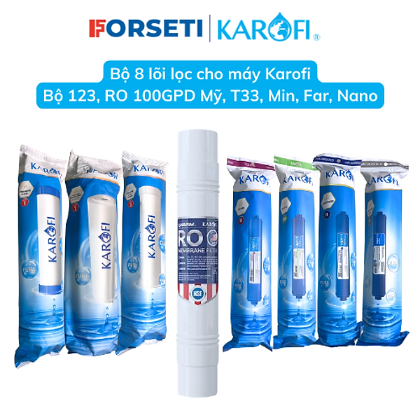 Bộ 8 lõi lọc nước Karofi cho các máy KT-K8I1 - Hàng chính hãng