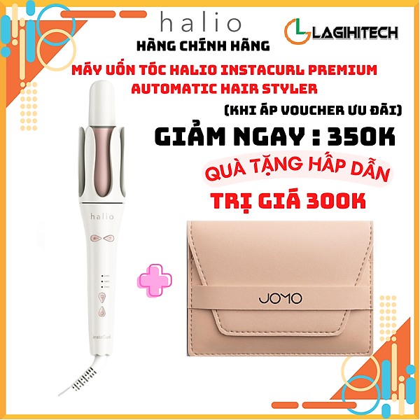 Máy Uốn Tóc Halio instaCurl Premium Automatic Hair Styler Tự Động Xoay - Bóng Mượt x18 lần, Trục 32 mm