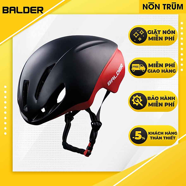 Nón bảo hiểm xe đạp thể thao BALDER TT1 B79 cao cấp ĐEN ĐỎ