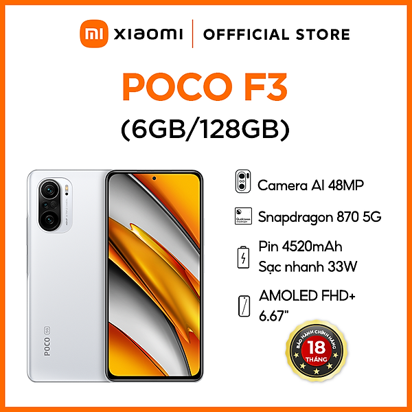 Điện Thoại Thông Minh Xiaomi Poco F3 6GB l 128GB –  Hàng Chính Hãng