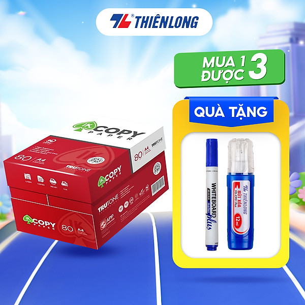 Combo 5 Ream giấy A4 80 gsm IK Copy (500 tờ) - Hàng nhập khẩu Indonesia Hàng nguyên thùng chất lượng cao