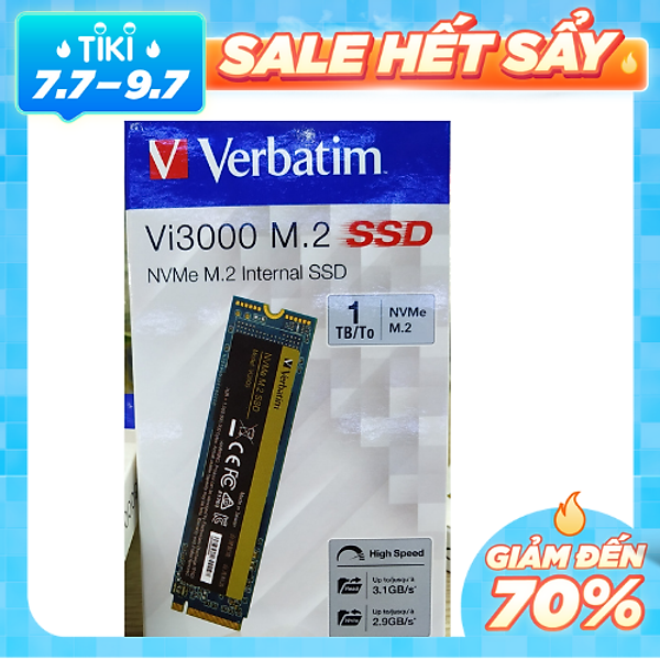 Ổ cứng Verbatim SSD NVMe M.2 1TB (Vi3000)- Hàng chính hãng