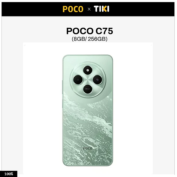 Điện thoại POCO C75 (8GB/256GB) - Hàng Chính Hãng - ĐK