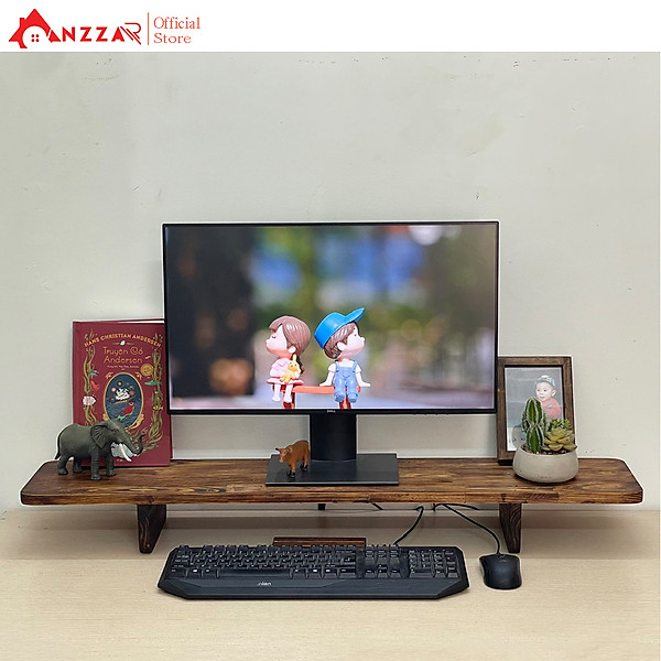 Kệ kê màn hình máy tính bằng gỗ, Kệ gỗ kê màn hình máy tính Gaming Anzzar-03