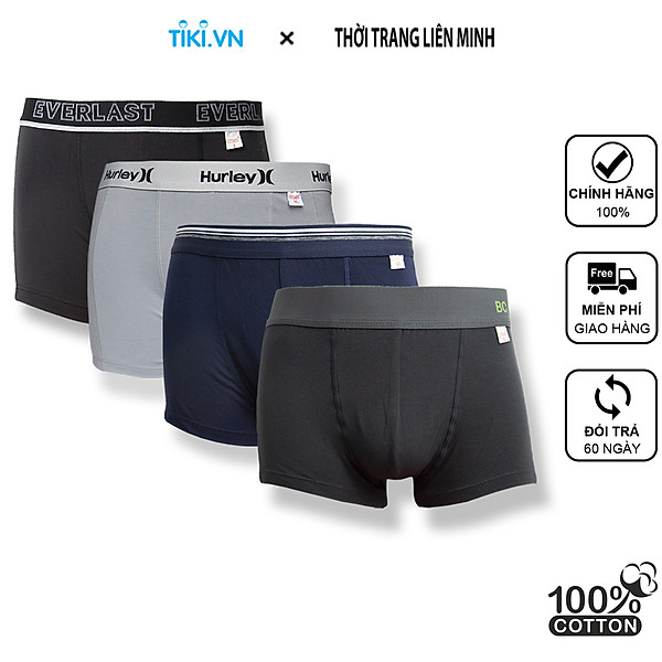 Combo 3 Quần lót nam boxer CITYMEN nhiều lưng cao cấp vải cotton co dãn 4 chiều sịp đùi nam - Giao màu ngẫu nhiên