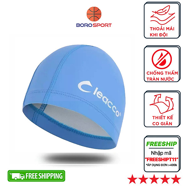 Nón Bơi Vải PU co dãn cao cấp, độ đàn hồi cao, bền đẹp , phù hợp với các bạn không quen loại nịt chặt Yesure Cleacco Cao Cấp Chống Thấm Nước , Mềm Mại - Hàng Chính Hãng
