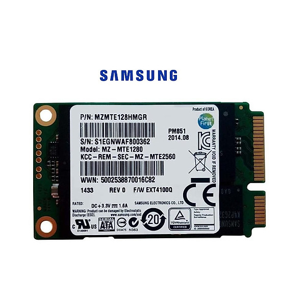 Ổ Cứng SSD Samsung mSATA PM851 128GB – Hàng Nhập Khẩu