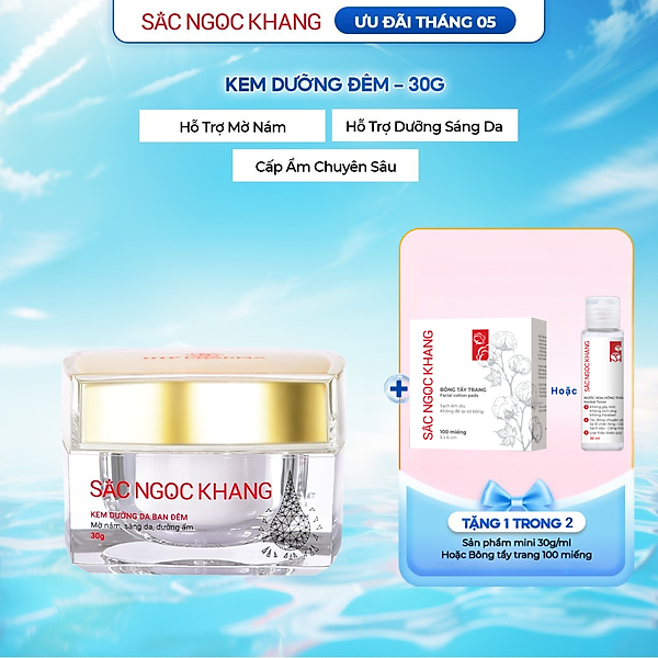 Kem dưỡng ban đêm Sắc Ngọc Khang dưỡng sáng và mờ thâm nám 30g