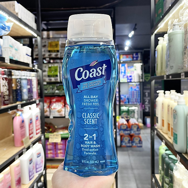 Sữa tắm coast sữa tắm nam 2in1 Coast Hair & Body Wash Classic Scent 532ml Pacific Force
