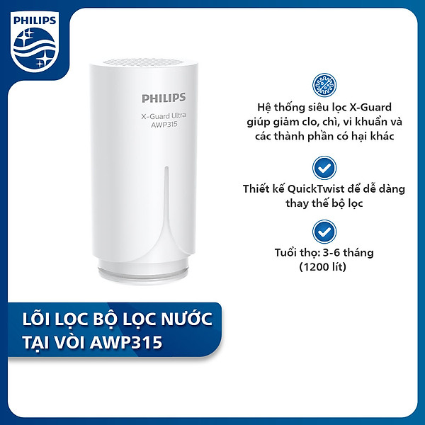 Lõi lọc Philips AWP315 (Dành cho Bộ lọc tại vòi AWP3753)