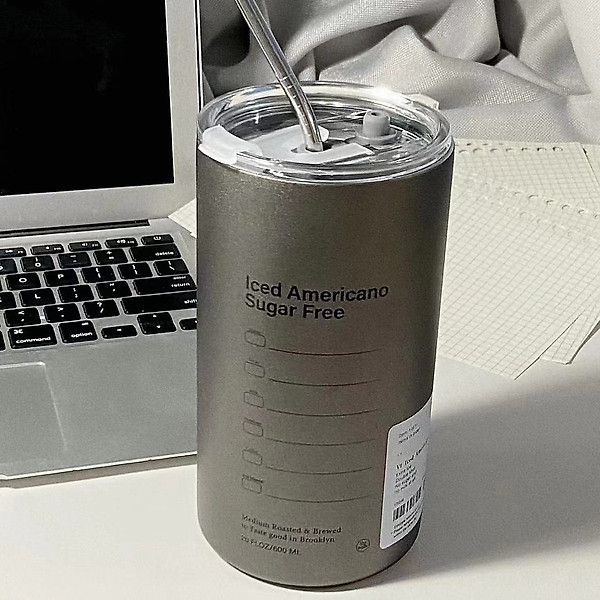 Cốc Giữ Nhiệt Ly Giữ Nhiệt Inox 304 Có Ống Hút Ly Uống Coffee 600ml
