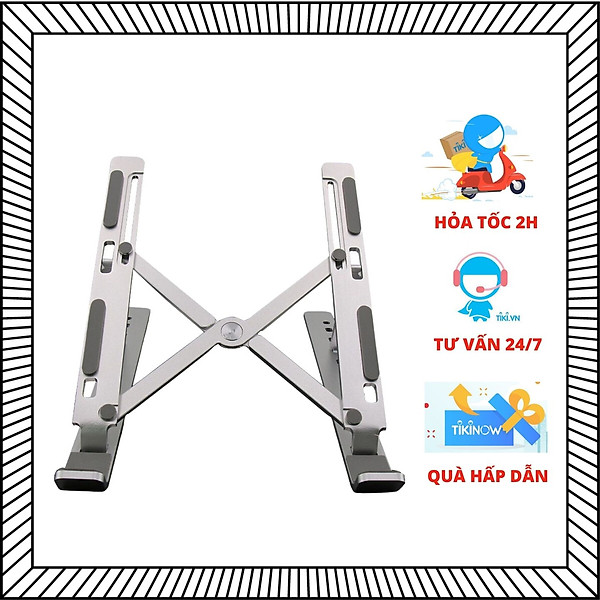 Giá đỡ tản nhiệt cho laptop, macbook, máy tính bảng chất liệu hợp kim nhôm siêu chắc, xếp gọn tiện dụng - Hàng chính hãng