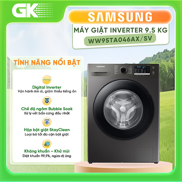 Máy Giặt Samsung Inverter 9.5kg WW95TA046AX/SV - Chỉ Giao HCM