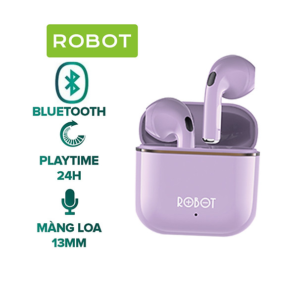 Tai Nghe Không Dây Bluetooth ROBOT T50S - Bluetooth 5.3 - Chống Nước IPX4 - Âm Thanh Sống Động - HÀNG CHÍNH HÃNG