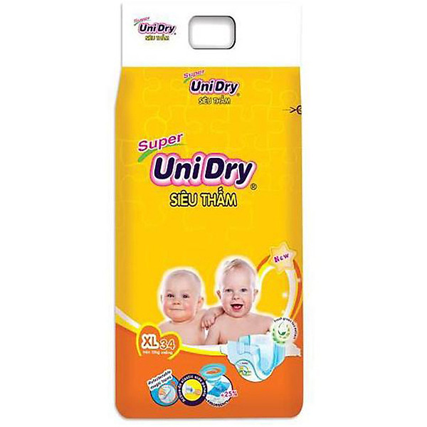 Tã Dán UniDry Super Gói Đại XL34 (34 Miếng)