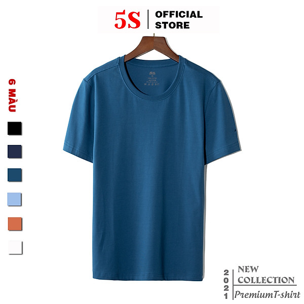 Áo Phông Nam Ngắn Tay 5S (6 Màu), Chất Liệu Cotton Mềm Mại, Thấm Hút, Kiểu Dáng Trẻ Trung, Năng Động (TSO21004)