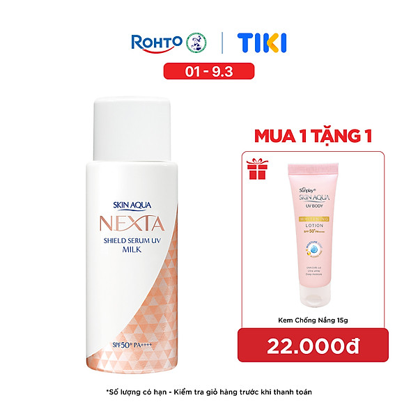 Serum chống nắng ngăn sạm, nám da Skin Aqua Nexta Shield Serum UV Essence SPF50+ PA++++ 50g ( dạng sữa)