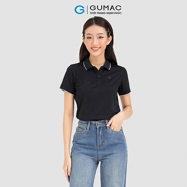 Áo polo nữ Gumac ATC08006 fit eo bo viền