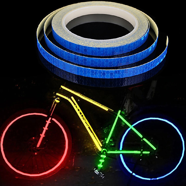 Cuộn Đề Can (Decal) Phản Quang Dán Trang Trí Viền Thân Xe Đạp, Xe Máy, Ô tô An Toàn Ban Đêm Nổi Bật (8 mét) Mai Lee
