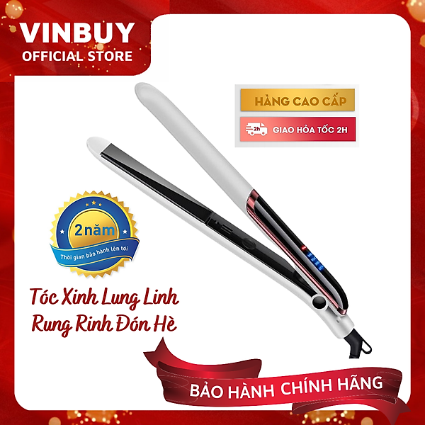 Máy UỐN, ÉP, LÀ Tóc Đa Năng 3 Trong 1 Cao Cấp Sang Trọng Kiểu Hàn Quốc - Kết Hợp Duỗi, Uốn, Tạo Kiểu Tóc Thông Minh – Dùng Cho Salon Tóc & Tại Nhà – Chính Hãng VinBuy (Tùy Chọn 2 Màu Trắng Đen)