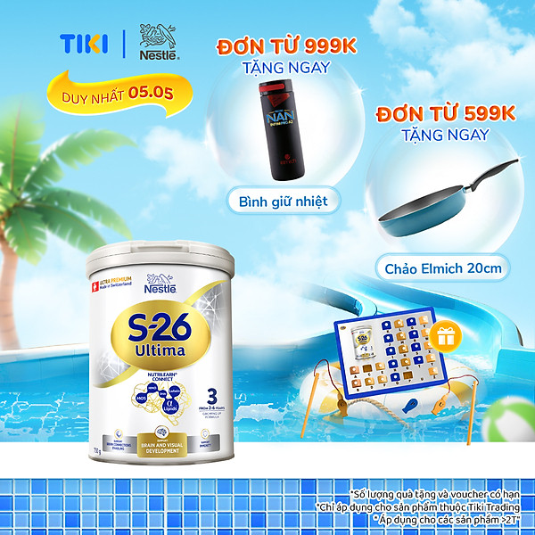 Sữa Bột Nestlé S-26 ULTIMA 3 (S26) 750G tăng tốc độ kết nối não bộ 2,5 lần với NUTRILEARN CONNECT