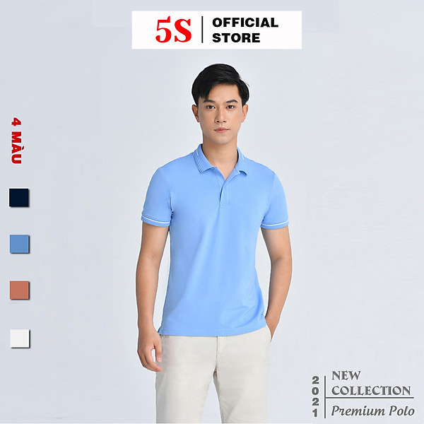 Áo Thun Nam 5S Có Cổ (4 Màu) Chất Liệu Cotton Premium, Siêu Mát, Phom Dáng Trẻ Trung, (APC21014)