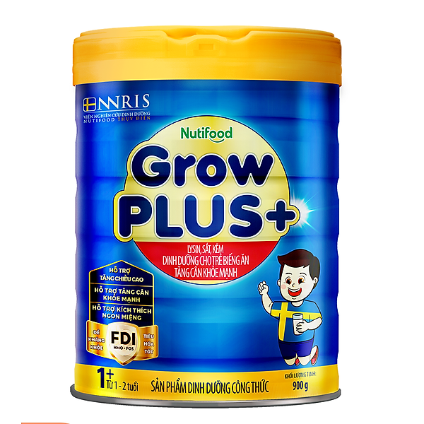 Sữa Nutifood Grow Plus+ xanh 900G – Tăng cân khỏe mạnh cho trẻ thiếu cân còi cọc từ 1 tuổi trở lên