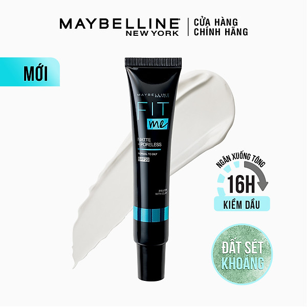 Kem Lót Kiềm Dầu ngăn Xuống Tông Spf 20 Fit Me Primer Matte+Poreless Maybelline New York 30Ml